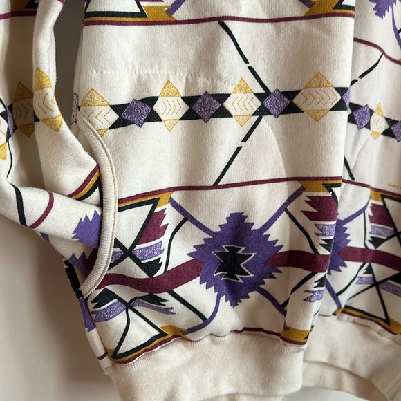 Vintage 1992 Southwestern Allover Print Sweatshirt - Picture 4 of 5
